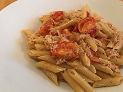 ズワイガニのパスタ